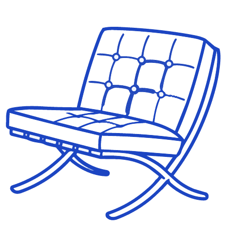 Hand-drawn lounge chair