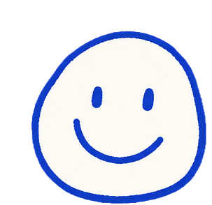 Hand-drawn smiling face